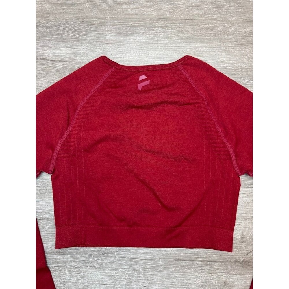 Women’s Seamless Long Sleeve Crop Top Gym Yoga Athleisure Activewear - Picture 3 of 3
